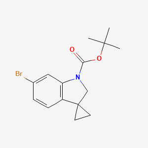 molecular formula C15H18BrNO2 B13502362 Tert-butyl 6'-bromospiro[cyclopropane-1,3'-indoline]-1'-carboxylate 