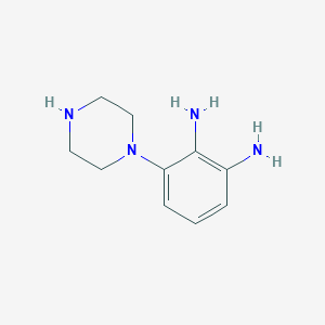 molecular formula C10H16N4 B13502364 3-(Piperazin-1-yl)benzene-1,2-diamine 