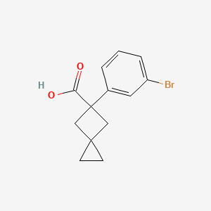 molecular formula C13H13BrO2 B13502387 5-(3-Bromophenyl)spiro[2.3]hexane-5-carboxylic acid 