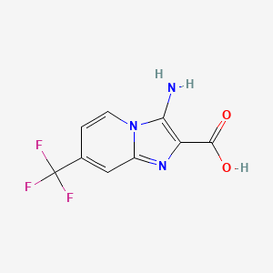 molecular formula C9H6F3N3O2 B13502393 3-Amino-7-(trifluoromethyl)imidazo[1,2-a]pyridine-2-carboxylic acid 