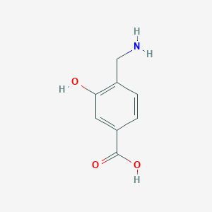 molecular formula C8H9NO3 B13502434 4-(Aminomethyl)-3-hydroxybenzoic acid 