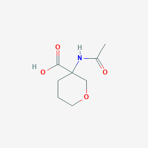 molecular formula C8H13NO4 B13502444 3-Acetamidotetrahydro-2h-pyran-3-carboxylic acid 