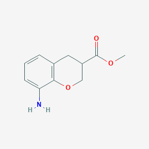 molecular formula C11H13NO3 B13502452 Methyl 8-aminochromane-3-carboxylate 