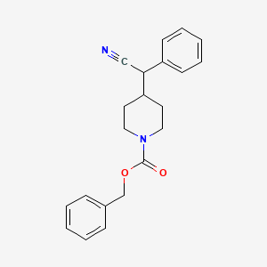 molecular formula C21H22N2O2 B13502468 Benzyl 4-[cyano(phenyl)methyl]piperidine-1-carboxylate 