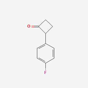 molecular formula C10H9FO B13502487 2-(4-Fluorophenyl)cyclobutan-1-one 