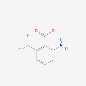 molecular formula C9H9F2NO2 B13502513 Methyl 2-amino-6-(difluoromethyl)benzoate 