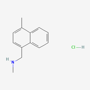 molecular formula C13H16ClN B13502517 Methyl[(4-methylnaphthalen-1-yl)methyl]amine hydrochloride 