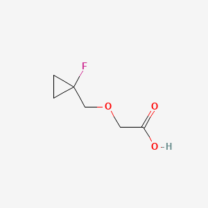 molecular formula C6H9FO3 B13502534 2-[(1-Fluorocyclopropyl)methoxy]acetic acid 