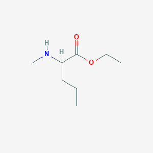 molecular formula C8H17NO2 B13502563 Ethyl 2-(methylamino)pentanoate 