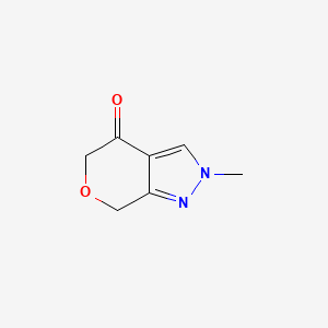 molecular formula C7H8N2O2 B13502577 2-methyl-2H,4H,5H,7H-pyrano[3,4-c]pyrazol-4-one 