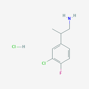 2-(3-Chloro-4-fluorophenyl)propan-1-amine hydrochloride