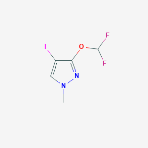 molecular formula C5H5F2IN2O B13503018 3-(difluoromethoxy)-4-iodo-1-methyl-1H-pyrazole 