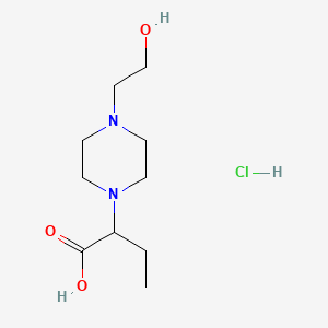 2-[4-(2-Hydroxyethyl)piperazin-1-yl]butanoic acid hydrochloride