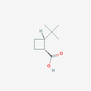 molecular formula C9H16O2 B13503232 rac-(1R,2R)-2-tert-butylcyclobutane-1-carboxylic acid, trans 