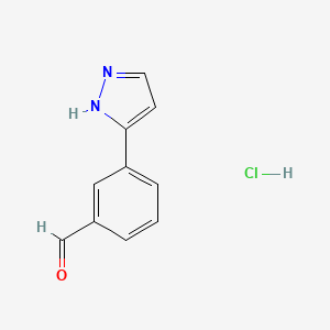 3-(1H-pyrazol-3-yl)benzaldehyde hydrochloride