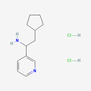 2-Cyclopentyl-1-(pyridin-3-yl)ethan-1-amine dihydrochloride