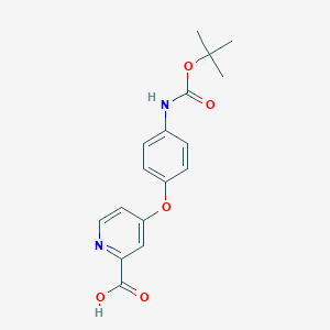 4-(4-{[(Tert-butoxy)carbonyl]amino}phenoxy)pyridine-2-carboxylic acid