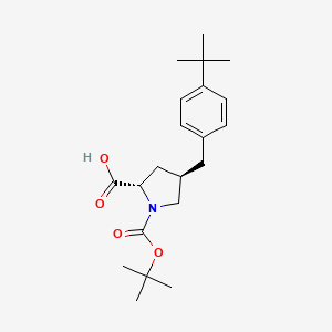 B1350367 (2S,4R)-1-(tert-Butoxycarbonyl)-4-(4-(tert-butyl)benzyl)pyrrolidine-2-carboxylic acid CAS No. 959573-23-0