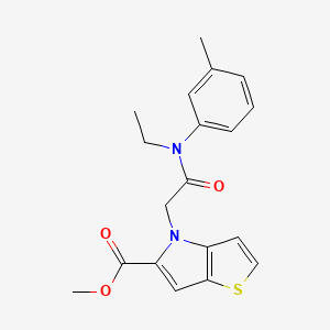 molecular formula C19H20N2O3S B13503675 methyl 4-{[ethyl(3-methylphenyl)carbamoyl]methyl}-4H-thieno[3,2-b]pyrrole-5-carboxylate 