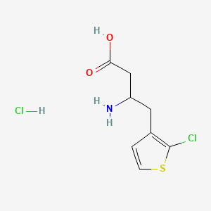 3-Amino-4-(2-chlorothiophen-3-yl)butanoic acid hydrochloride