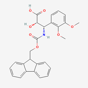 molecular formula C26H25NO7 B1350371 (2S,3S)-3-((((9H-Fluoren-9-yl)methoxy)carbonyl)amino)-3-(2,3-dimethoxyphenyl)-2-hydroxypropanoic acid CAS No. 959579-76-1