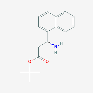 molecular formula C17H21NO2 B13503718 tert-butyl (3R)-3-amino-3-naphthalen-1-ylpropanoate 