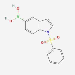 molecular formula C14H12BNO4S B1350393 1-Phenylsulfonylindole-5-boronic acid CAS No. 480438-51-5
