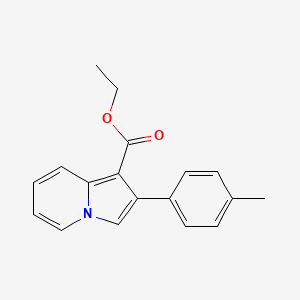 molecular formula C18H17NO2 B1350419 Ethyl 2-(4-methylphenyl)-1-indolizinecarboxylate CAS No. 449778-84-1