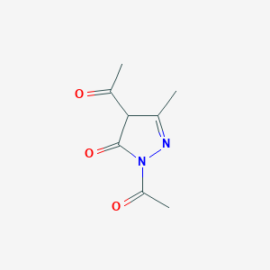 molecular formula C8H10N2O3 B1350420 2,4-二乙酰基-5-甲基-2,4-二氢-3H-吡唑-3-酮 CAS No. 383146-86-9