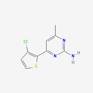 molecular formula C9H8ClN3S B1350421 4-(3-Chlorothiophen-2-yl)-6-methylpyrimidin-2-amine CAS No. 863305-81-1