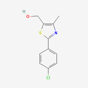 molecular formula C11H10ClNOS B1350423 [2-(4-氯苯基)-4-甲基-1,3-噻唑-5-基]甲醇 CAS No. 317319-22-5