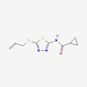 N-[5-(prop-2-en-1-ylsulfanyl)-1,3,4-thiadiazol-2-yl]cyclopropanecarboxamide