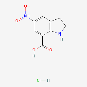 5-nitro-2,3-dihydro-1H-indole-7-carboxylicacidhydrochloride