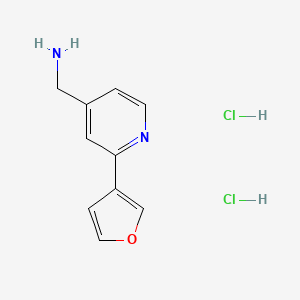 1-[2-(Furan-3-yl)pyridin-4-yl]methanaminedihydrochloride