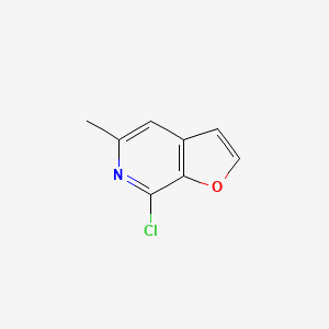 molecular formula C8H6ClNO B13504299 7-Chloro-5-methylfuro[2,3-c]pyridine 