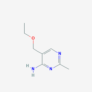 molecular formula C8H13N3O B135043 5-(乙氧甲基)-2-甲基嘧啶-4-胺 CAS No. 73-66-5