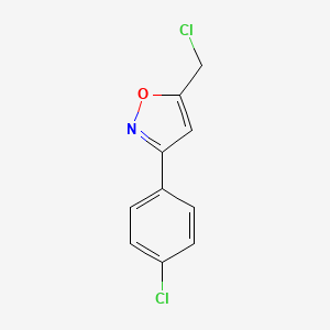 molecular formula C10H7Cl2NO B1350445 5-(氯甲基)-3-(4-氯苯基)异恶唑 CAS No. 5301-02-0
