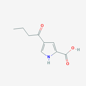 molecular formula C9H11NO3 B1350464 4-butyryl-1H-pyrrole-2-carboxylic acid CAS No. 111468-95-2