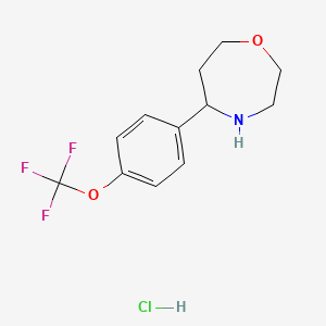 5-[4-(Trifluoromethoxy)phenyl]-1,4-oxazepane hydrochloride