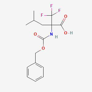 molecular formula C15H18F3NO4 B13504887 N-[(Benzyloxy)carbonyl]-2-(trifluoromethyl)leucine CAS No. 139520-44-8