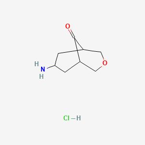 7-Amino-3-oxabicyclo[3.3.1]nonan-9-one hydrochloride