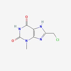 8-(chloromethyl)-3-methyl-2,3,6,7-tetrahydro-1H-purine-2,6-dione