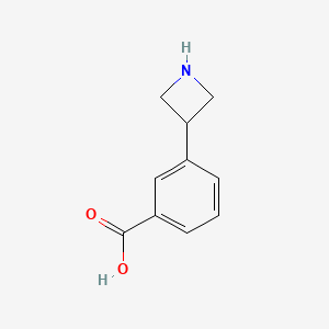 molecular formula C10H11NO2 B13505081 3-(Azetidin-3-yl)benzoic acid 