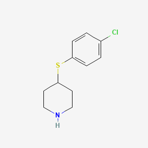molecular formula C11H14ClNS B1350516 4-((4-氯苯基)硫代)哌啶 CAS No. 101768-63-2