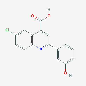 molecular formula C16H10ClNO3 B1350517 6-Chloro-2-(3-hydroxyphenyl)quinoline-4-carboxylic acid CAS No. 724749-33-1