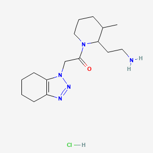 1-[2-(2-aminoethyl)-3-methylpiperidin-1-yl]-2-(4,5,6,7-tetrahydro-1H-1,2,3-benzotriazol-1-yl)ethan-1-one hydrochloride