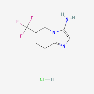 6-(trifluoromethyl)-5H,6H,7H,8H-imidazo[1,2-a]pyridin-3-amine hydrochloride