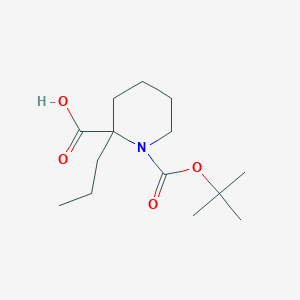 molecular formula C14H25NO4 B13505235 1-[(Tert-butoxy)carbonyl]-2-propylpiperidine-2-carboxylic acid 