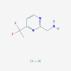 1-[4-(1,1-Difluoroethyl)pyrimidin-2-yl]methanamine hydrochloride