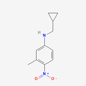 molecular formula C11H14N2O2 B13505282 N-(cyclopropylmethyl)-3-methyl-4-nitroaniline 